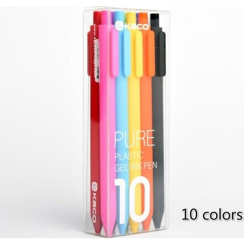 KACO pure candy color frosted soft glue pen 0.5 mm10 /20colors gel pen