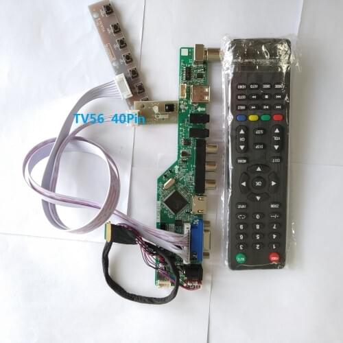 Kit for LP156WHB(TL)(B1) Panel 40pin LVDS Controller driver board LCD LED 1366X768 15.6" TV AV USB HDMI-compatible VGA remote