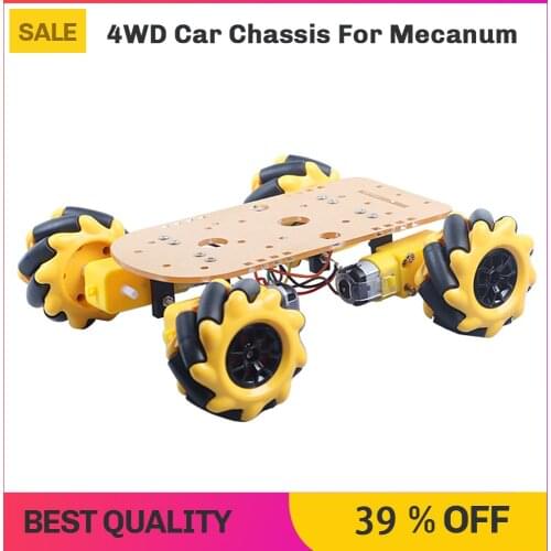 McNamum wheel Acrylic car chassis DIY ultrasonic intelligent obstacle avoidance car 4WD four-wheel drive chassis