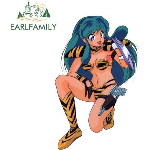 EARLFAMILY 13cm x 8.3cm for Urusei Yatsura Auto Decal Vinyl Car Wrap Fashion Occlusion Scratch 3D Custom Printing Car Stickers