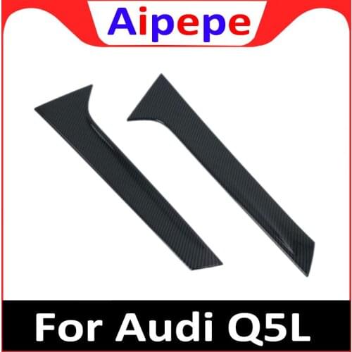 Fit for Audi Q5 FY 2018 2019 Car Accessories Car Styling Rear Window Sequined Trim Cover Frame Sticker Carbon Fiber