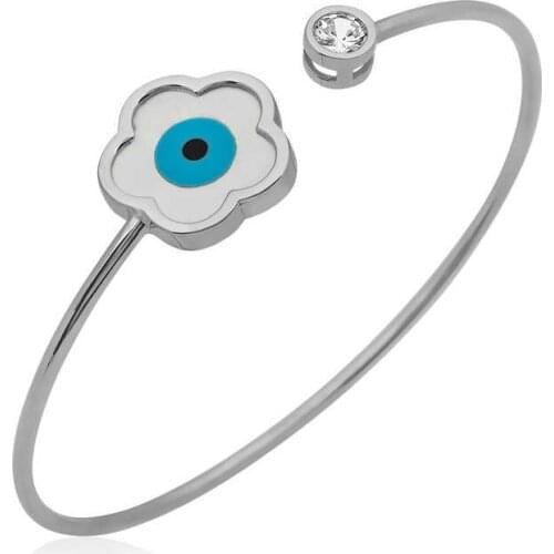 Tevuli 925 Sterling Silver Mother Of Pearl Cubic Zirconia Flower Bracelet