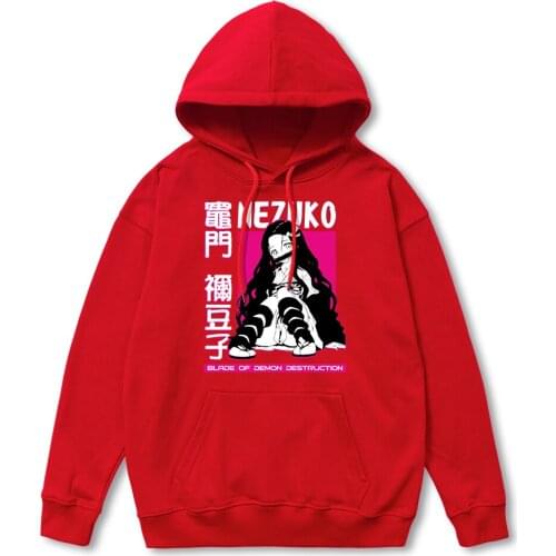 Demon Slayer Anime Kamado Nezuko Manga Hoodies Mens Harajuku Soft Hoodie Fashion Autumn Hoody Fashion Casual Pocket Sportswear