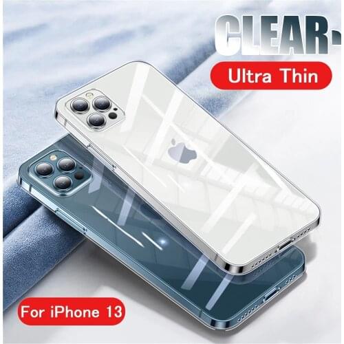 Ultra Thin Transparent Case For iPhone 13 12 11 Pro Max XR X XS 7 8 Plus Mini Soft Silicone Clear Cover Protection Funda Coque