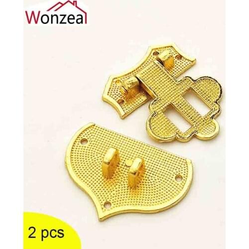 Vintage Zinc Alloy Antique Iron Jewelry Wooden Box Padlock Chinese Old Brass Padlock for Suitcase Drawer Cabinet Key