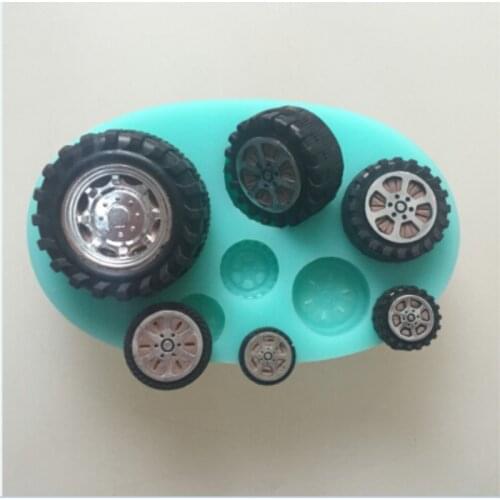 All Kinds of Tire Siliconemold Round Tire Silicone Mold for Fondant Cake Decoration Sugar Craft Chocolate Mold Moulds PRZY 001