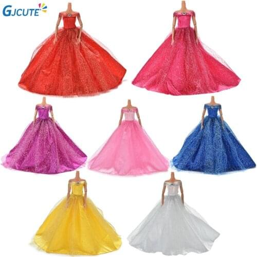 High Quality Handmake Wedding Princess Dress Elegant Clothing Gown For Doll Doll Dresses 7 Colors