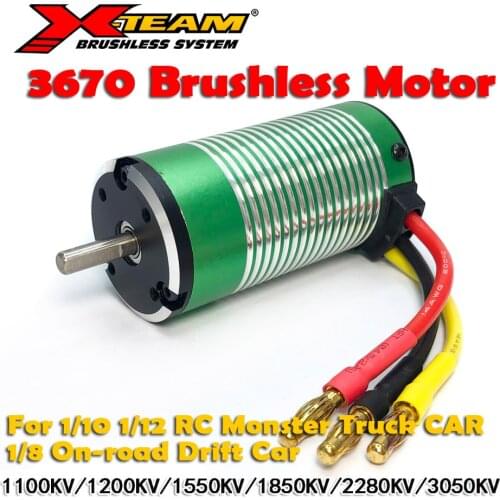 X-TEAM Brushless Motor 3670 BLDC Motor Electromotor for RC Car 1/8 Buggy Monster 650-800 mm RC Boat Replacement Spare Part