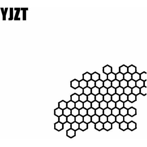 YJZT 15.5CM*12.4CM Unusually Beautiful Bee Hive Delicate Nice Vinyl Decal Lovely Car Sticker Black/Silver C19-1356