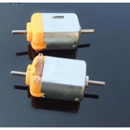 1pc 130 Double Output Shaft DC Toy Motor 1.5-6V 3V 11000rpm DIY Model Science experiment Strong magnetic