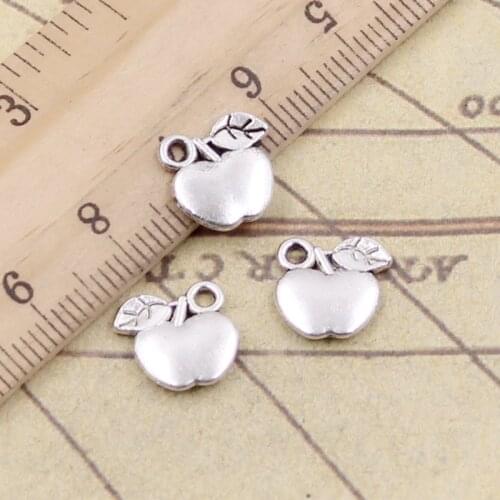 30pcs Charms Apple 20x20mm Tibetan Bronze Silver Color Pendants Antique Jewelry Making DIY Handmade Craft