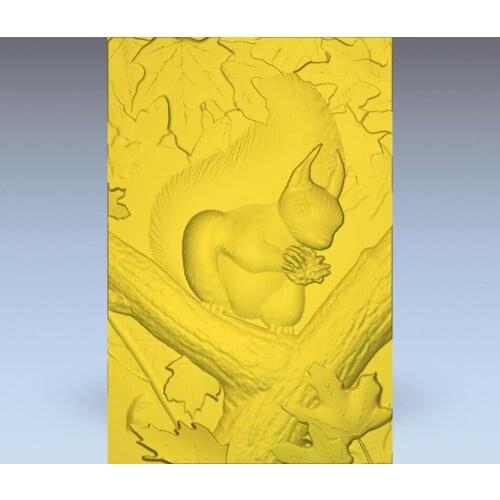 3d model relief for cnc in STL file format squirrel