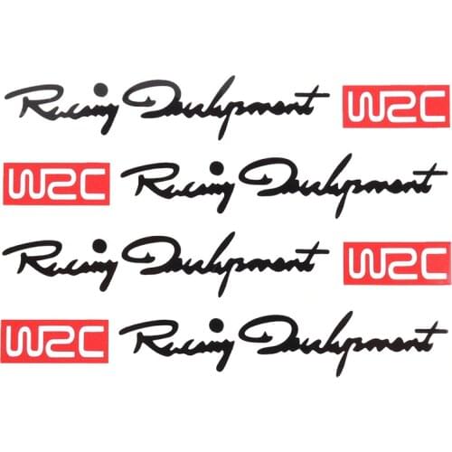 4Pcs Car Decoration Racing Development WRC Creative Car Door Handle Decals Auto Stickers