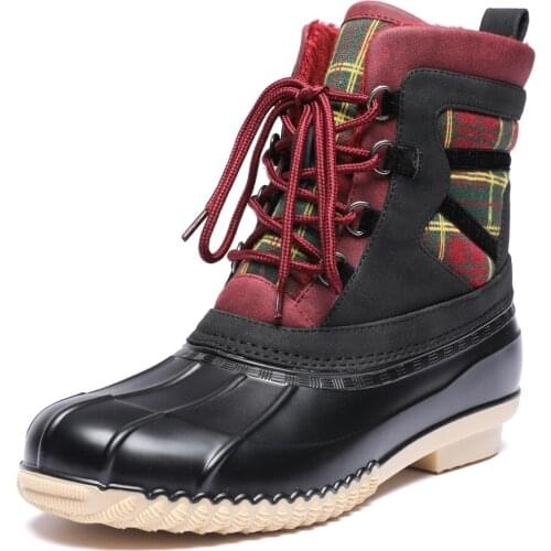 459-1195 TONGPU New Design Womens Lace-Up Duck Boots