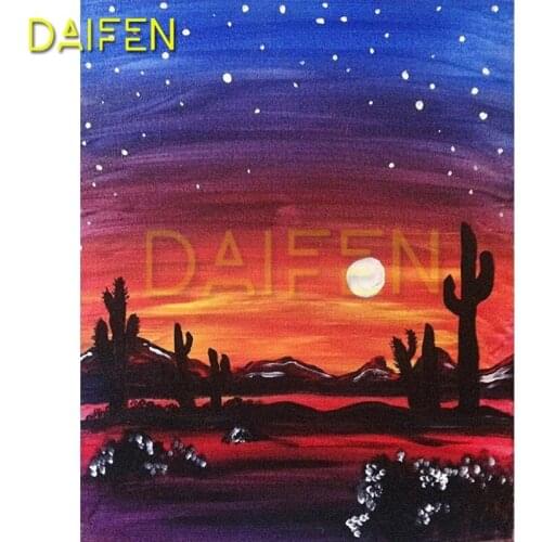 DIY3D Diamond painting Full Round Diamond mosaic Cactus starry sky Full Square Diamond embroidery Cross stitch Cactus starry sky