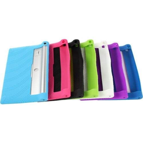 Fashion Silicone Tablet Case For Lenovo YOGA Tab 2 1051-f-L 10inch Anti-scratch Shockproof Anti-fall Back Cover With Stand