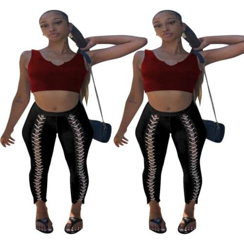 All Black High Pockets Hip Skinny Pants Sexy Tight Club Party Fashion Sheath Trouser Young Party Pants