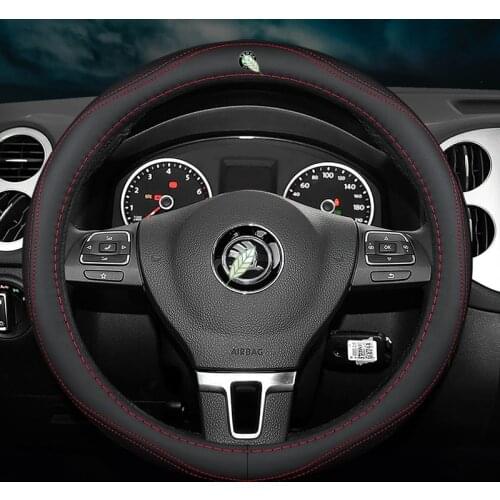Breathable Car Steering Wheel Cover for Skoda 2021 Kodiaq Yeti Superb Derivative Rapid Octavia A7 RS VRS Car Styling Accessories