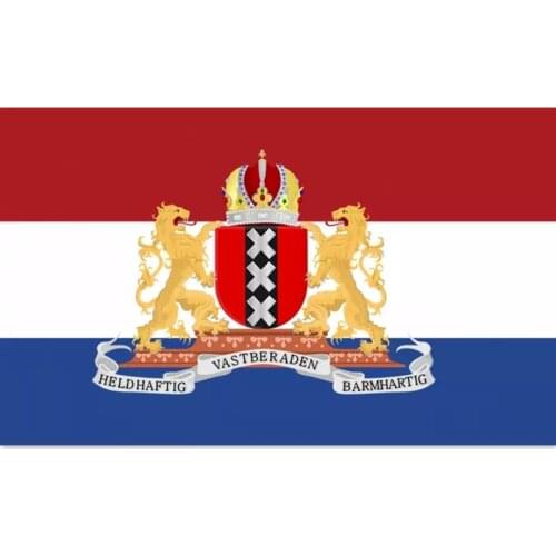 Holland the Netherlands Amsterdam City Coat of Arms Flag 60x90cm/90x150cm/120x180cm