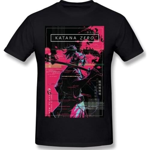 Katana Zero Option 2 Poster Mens Basic Short Sleeve T-Shirt Classic Novelty Funny Graphic Funny R347 Tshirt Eur Size
