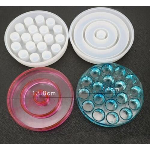 DIY Handmade Lipstick Storage Box Crystal Epoxy Mold Silicone Mold Nail Polish Storage Box Making Tool Cake Mold Fondant Molds