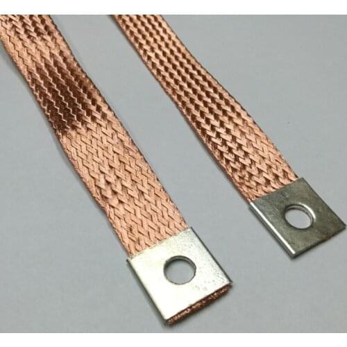 Copper braid curtain wall lightning jumper Wiring Connector 10 square copper length 150MM 300mm holes 10 8mm x10