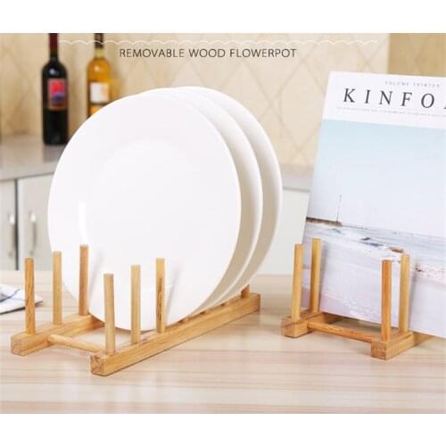 Mylb Bamboo Dish Rack Dishes Drainboard Drying Drainer Storage Flatware Dish Rack Shelf Kitchen Cabinet Organizer Accessories