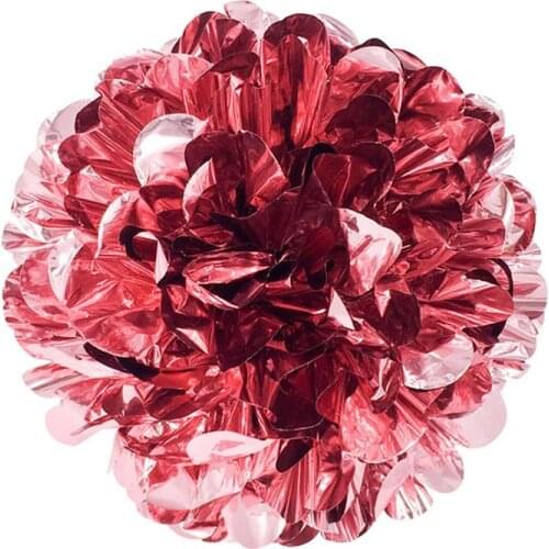 20PCS Romantic Wedding Flowers Set Pom Pom Metallic Tissue Pom Pom Paper Flower Wedding Decoration Party Decoration Supplies