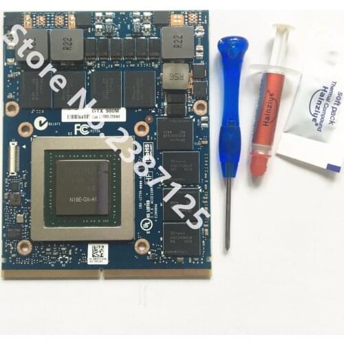 Original and New GTX980M Graphics GPU Card N16E-GX-A1 8GB GDDR5 For Alienware Clevo GTX980 Video Card GPU Replacement GTX 980 M