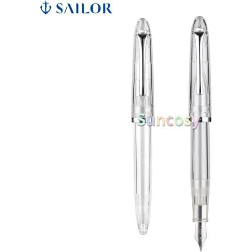 Sailor Junior Skeleton Demonstrator Nickle Chrome Plated MF Nib Fountain Pen, PMMA resin / Transparent ,Gift pen, 11-9924-300