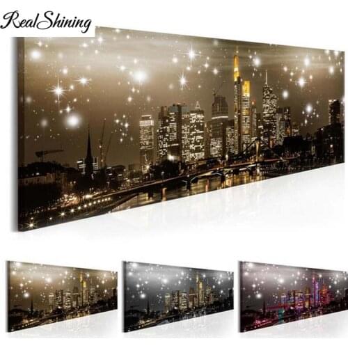 Full Square diamond embroidery City Building Night Scene diamond painting diy 5d mosaic cross stitch Large Landscape FS3429