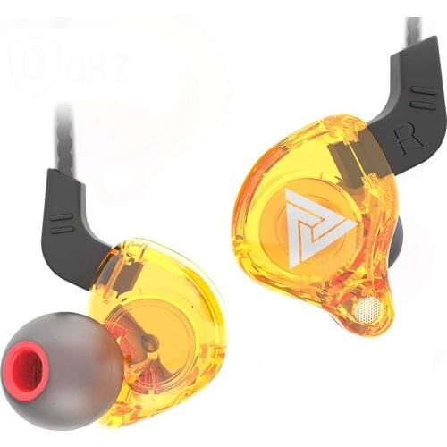 QKZ AK6 3.5mm Wired Headphones Copper Driver Stereo HiFi Earphone Bass Earbuds Music Running Sport Headsets Games Earphones