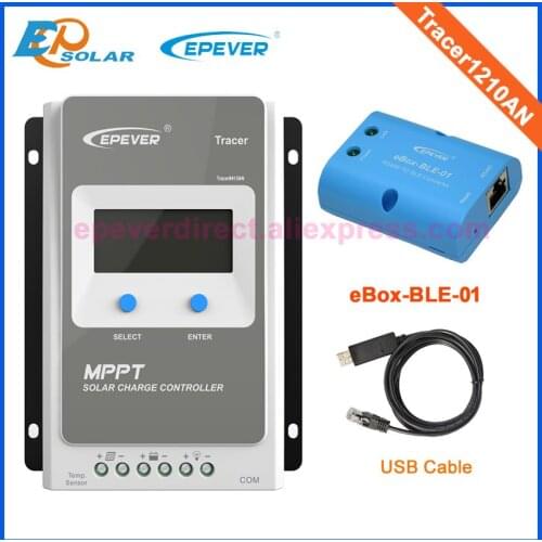 Solar regulator 10A MPPPT EPsolar EPEVER Original products Solar panels system Tracer1210AN bluetooth funciton USB cable PC
