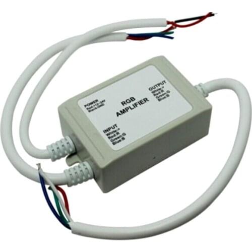 Waterproof RGB LED Amplifier Controller; Work Voltage DC12~24V; Output current:4A*3channels, output power:12V