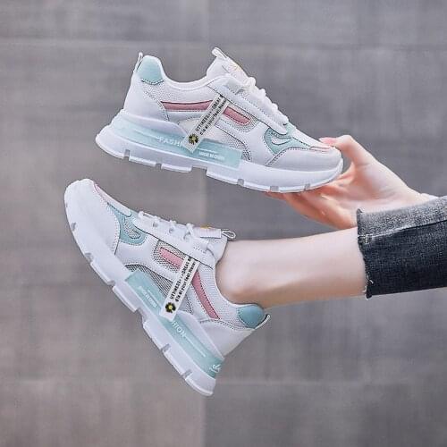 Womens Shoes 2021 Summer Breathable Mesh Sports Shoes Women Platform Sneakers Non Slip Flat Running Shoes Casual Shoesr65