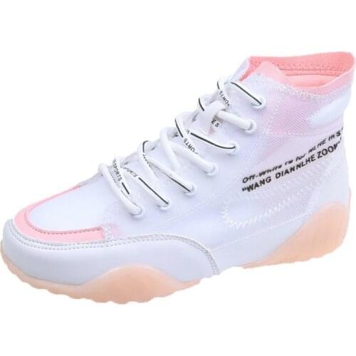 2021 Knitted Ladies Vulcanized Shoes Womens Sneakers Spring Sequined Casual Shoes Women Platform Heels Wedges Chunky Sneakers