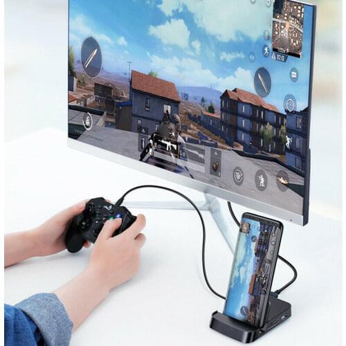 1 Pcs 7 In 1 USB Cable Base For Samsung For MacBook Type C Stand Holder Charging Base Dock Station Mobile Phone Accessories