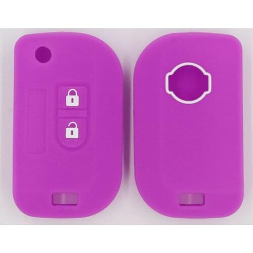 2PC Silicone Key Case Cover For Nissan Qashqai Micra Juke X-Trail Navara Note Keyless Fob Shell Skin Keyring Holder Protector