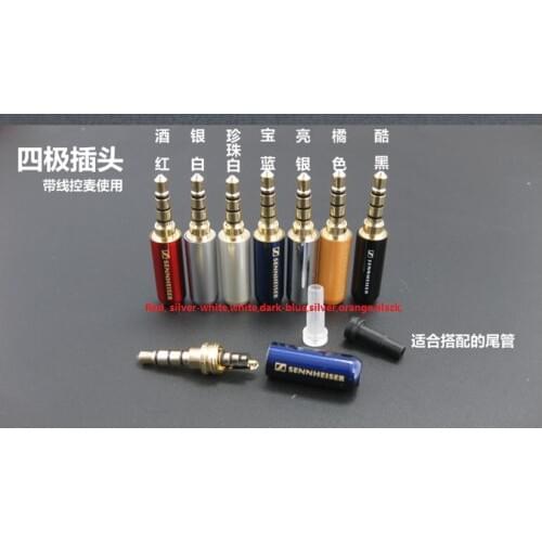 200pcs/lot. stereo 3.5mm 4 Pole Male Plug Repair Headphone earphone Jack Metal Audio Soldering plug