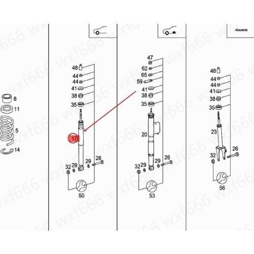 2103202130 Car Shock absorber pillar Shock absorber Suitable for E 260mer ced es-be nzE 300 E 200 Shock absorber