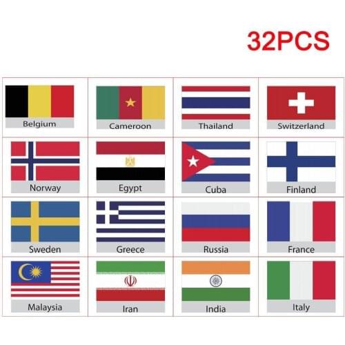 32 plastic waterproof flag English word learning flash cards color flash cards Early Educational Cognitive Game Cards