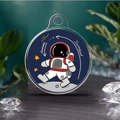 5PC Cute Astronaut Sticker Protective Cover Paste Film For Airtags Bluetooth Tracker Front Back Skin Protection Accessories