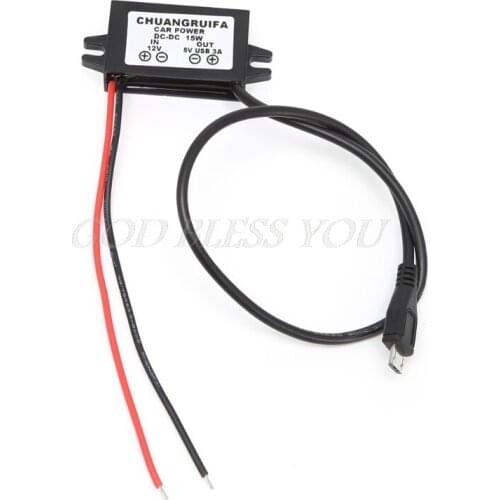 Car Charge DC Converter Module 12V To 5V Micro USB Output Power Adapter 3A 15W Dropshipping