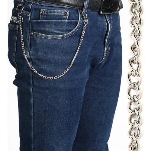 38cm/15inch Long Metal Wallet Belt Chain Rock Punk Trousers Hipster Pant Jean Keychain Ring Clip Keyring HipHop Jewelry