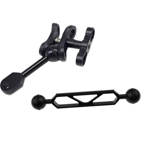 Scuba Diving Light Dual + Single Ball Joint Arm Clamp Mount for Underwater Camera Flashlight