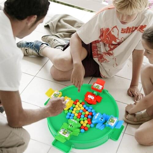 Childrens toys feeding swallowing beads small frogs eating beans leisure table games parent-child interactive puzzle fun games
