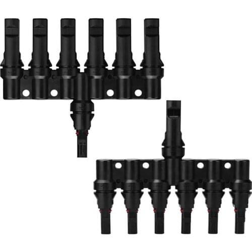 Photovoltaic Connector Electrical Pv 1pair X Pv T Branch Parallel Connection 30a Solar Panel Cable Wire Connect One In Six Out