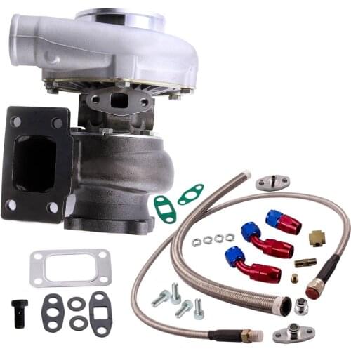 GT30 GT3037 GT3071R GT3076 Turbo charger Floating Wet Bearing Turbocharger Oil Return Feed Line Kit A/R .60 .82