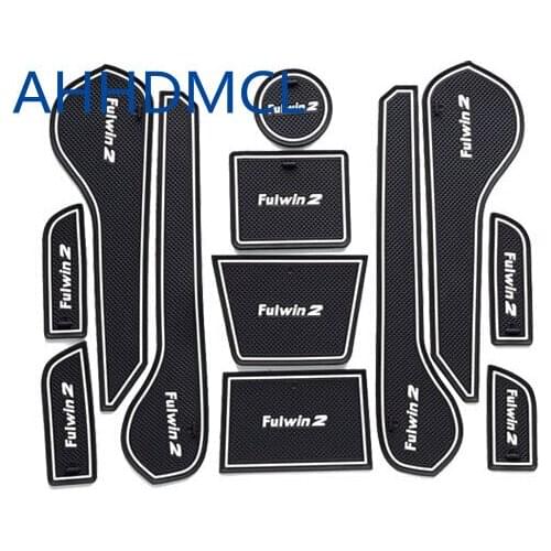 Car Door Groove Mat Gate Slot Cup Armrest Storage Pad Mat For Chery Fulwin 2 2013 2014 2015 2016