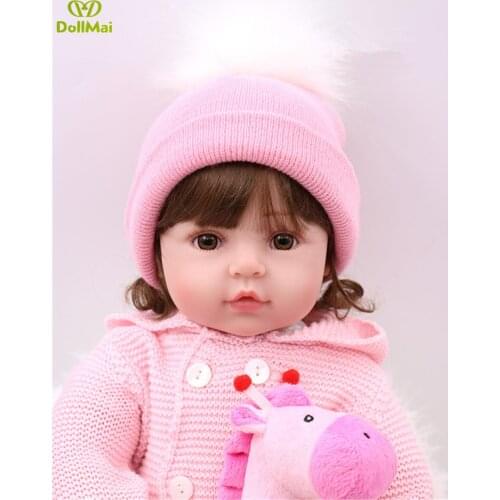 DollMai Silicone Reborn Baby Doll Toys 24inch 60cm Vinyl Princess Girl Toddler Bebes reborn alive bonecas Doll gift reborn
